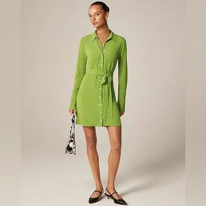 NWT - Mini Shirt Dress in Matte Jersey